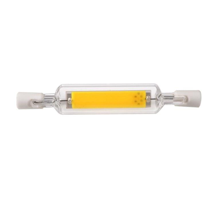R7S 5W COB LED Lamp Bulb Glass Tube for Replace Halogen Light Spot Light,Lamp Length: 78mm, AC:220v(Cool White)