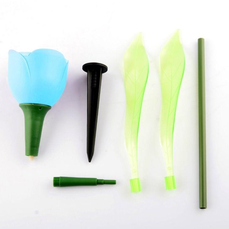 IP44 Waterproof Tulip Flower Shape Solar Powered LED Light Garden Yard Landscape Lamp with Solar Panel(Blue)