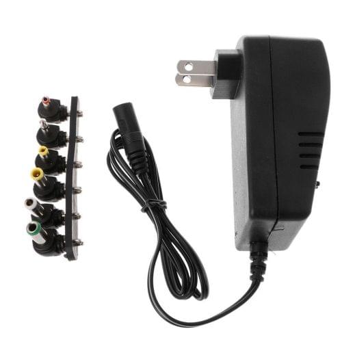 Voltage Adjustable Universal Power Adapter 110 220V to 12V 3V 4.5V 6V 7.5V 9V AC DC Adapter 3A Max 12 Volt Power Supply Adaptor, US Plug