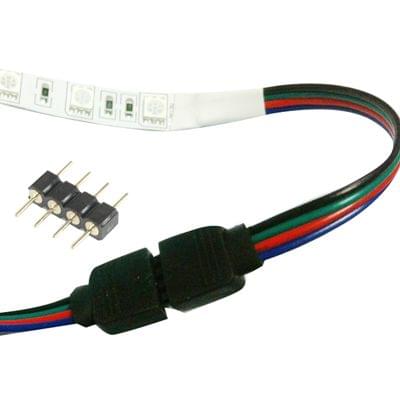 4 Pin Male Connector for RGB LED SMD Strip Light (100pcs in one packaging, the price is for 100pcs)