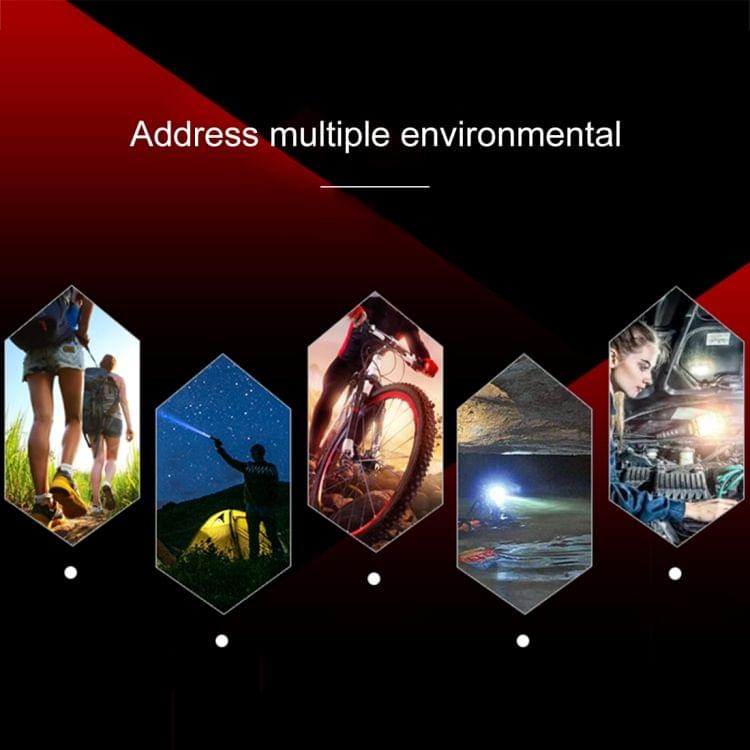 10W USB Charging XM-L2 T6 IPX6 Waterproof Strong LED Flashlight with 5-Modes & USB Cable & Rope