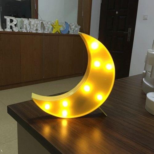 Creative Moon Shape Warm White LED Decoration Light