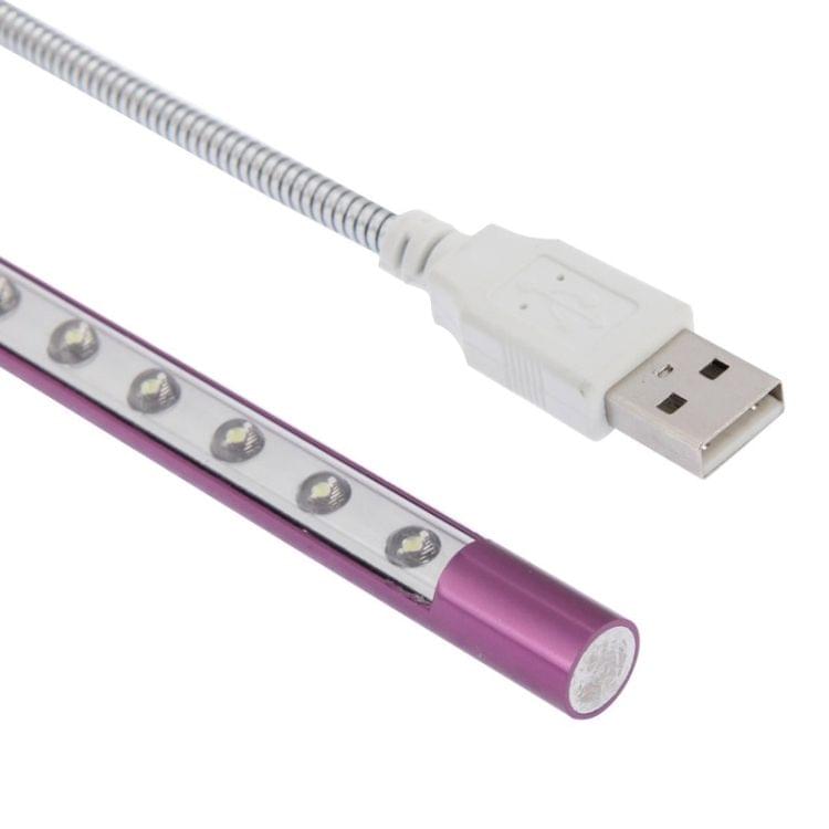 Portable Ultra Bright USB LED Light, 10-LED (Purple)