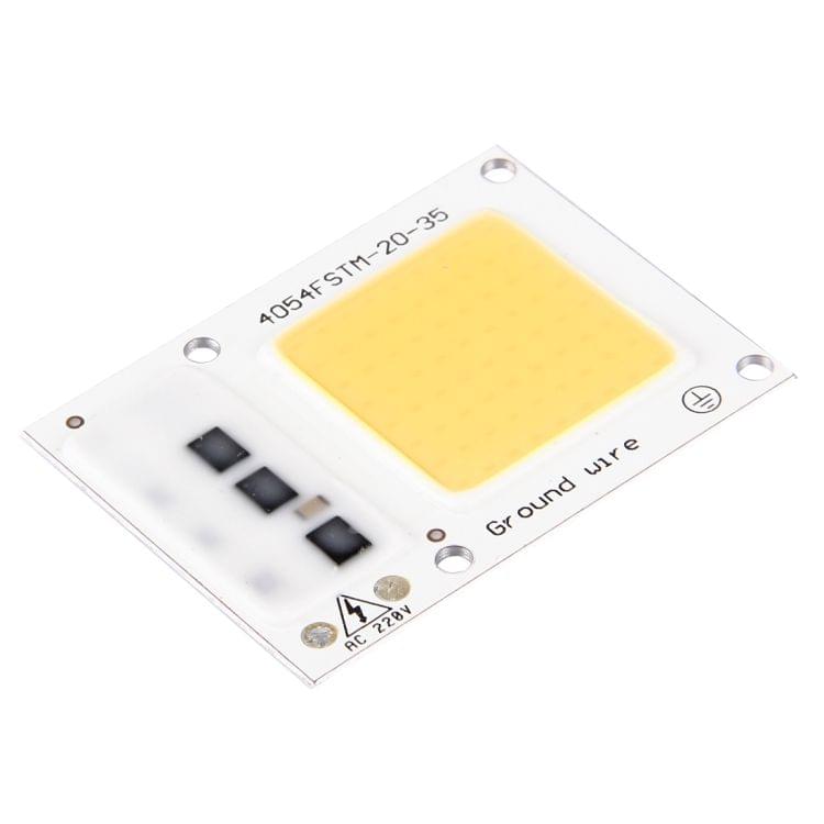 2 PCS 50W 2800-6000K High Power Brightness COB Chips LED Light Beads, AC 220V (Warm White)