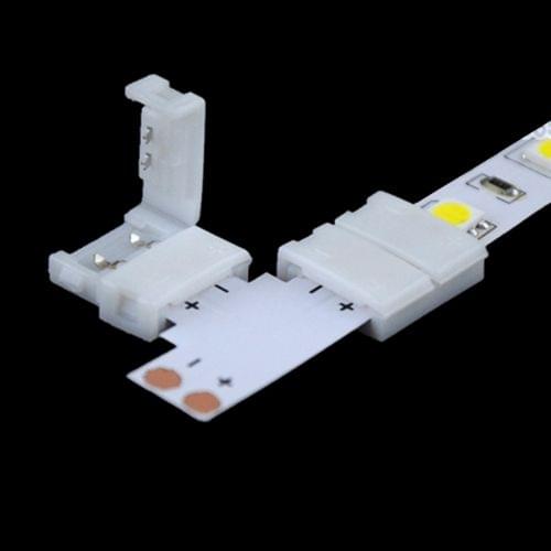10 PCS 8mm 2 Pin T Type PCB FPC Board Splitter Connector for SMD 3528 LED Strip