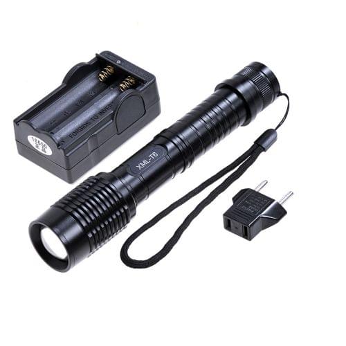 KX-202C 900LM LED Convex Lens Flashlight Set