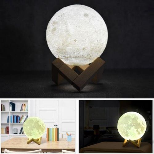 8cm Touch Control 3D Print Moon Lamp