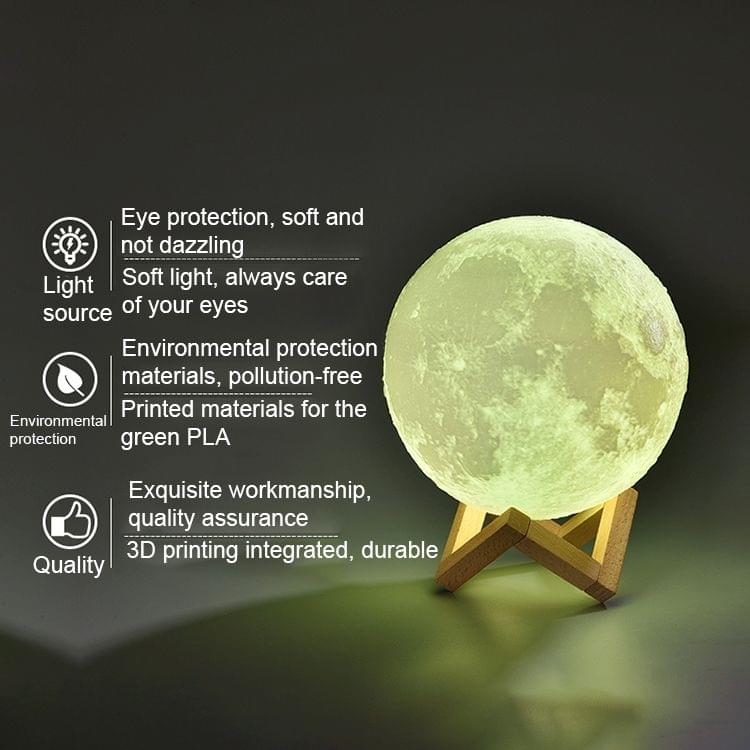 8cm Touch Control 3D Print Moon Lamp