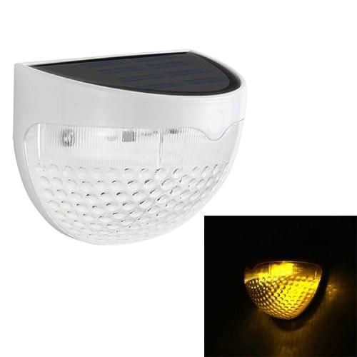 Semi-circular IP55 Waterproof Solar Light Control Fence Light Garden Lamp(Warm White)