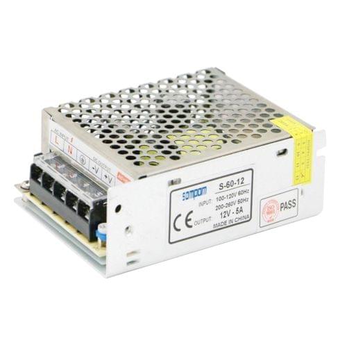 SOMPOM S-60-12 60W 12V 5A Iron Shell Driver LED Light Strip Lighting Monitor Power Supply