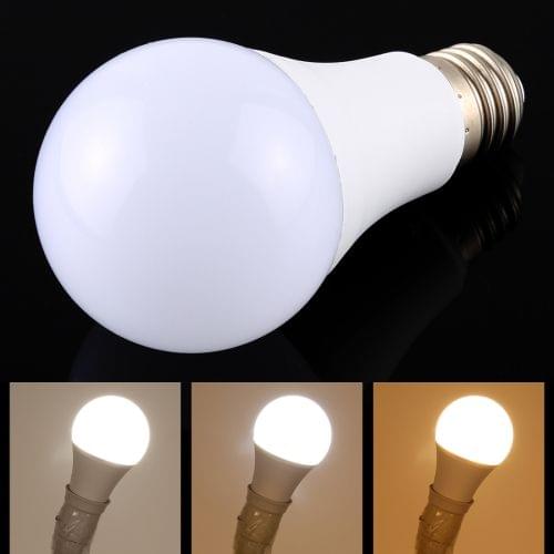 E27 9W 425-800LM Intelligent LED Bulb Energy Saving Light with Three Color Temperature, AC 85-265V