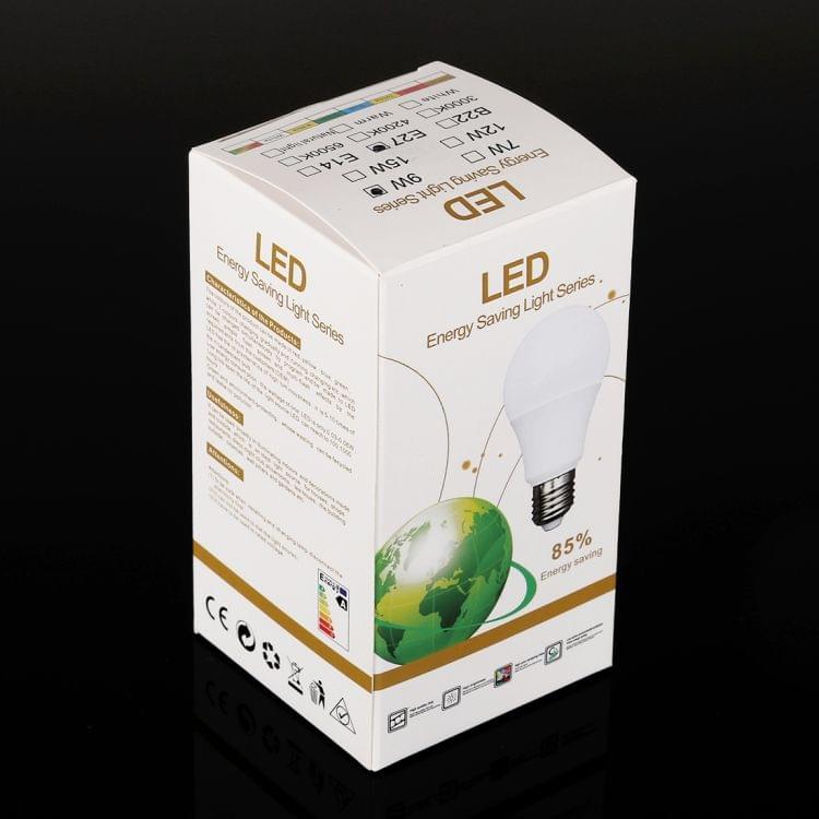 E27 9W 425-800LM Intelligent LED Bulb Energy Saving Light with Three Color Temperature, AC 85-265V