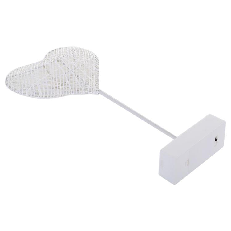 Heart Shape Rattan Romantic LED Holiday Light with Holder