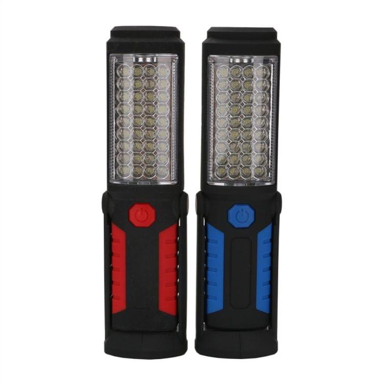 3W USB Charging 36+5LEDs Magnetic Work Flashlight Outdoor Emergency Inspection Work Torch Light(Red)