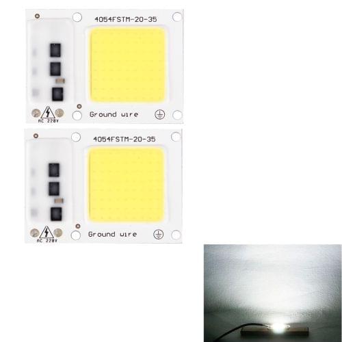 2 PCS 50W 2800-6000K High Power Brightness COB Chips LED Light Beads, AC 220V (White Light)