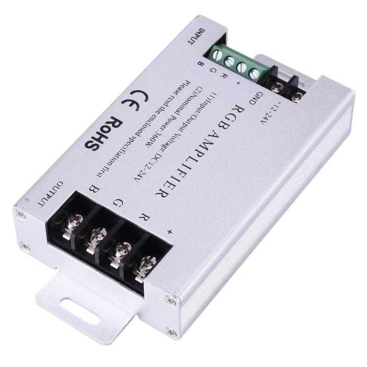 SX-A06 Nominal Power 360W Double Board RGB Amplifier LED Controller, DC 12-24V(White)
