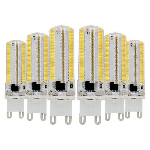 YWXLight 6PCS G9 7W AC 110-130V 152LEDs SMD 3014 Energy-saving LED Silicone Lamp (Warm White)