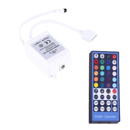 RGBW Plastic Shell LED Remote Controller with 40 Keys Remote Control, DC 12-24V(White)