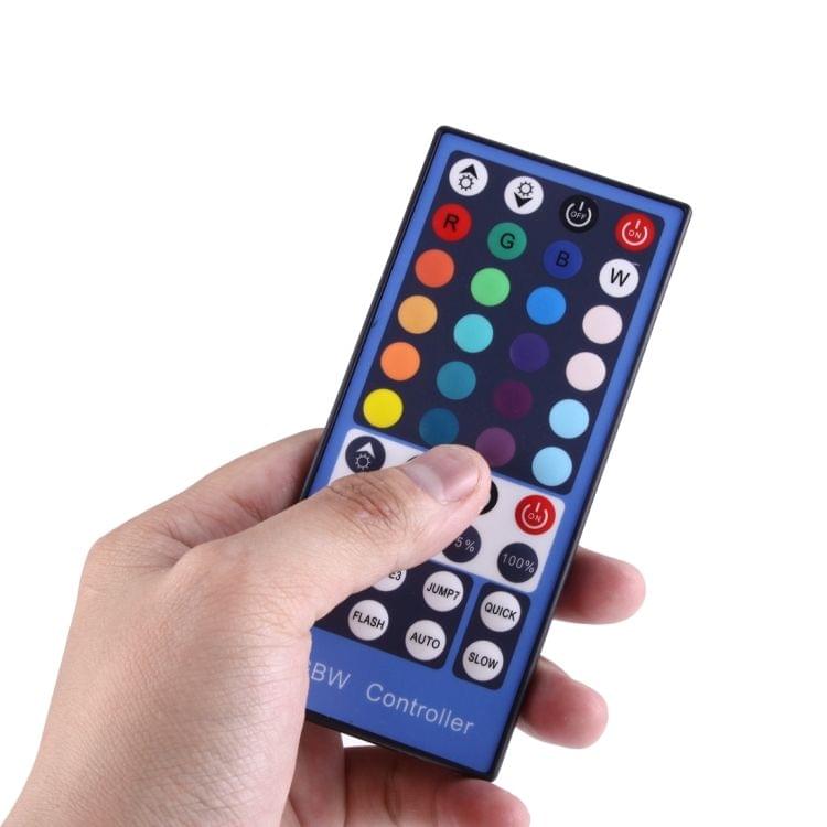 RGBW Plastic Shell LED Remote Controller with 40 Keys Remote Control, DC 12-24V(White)