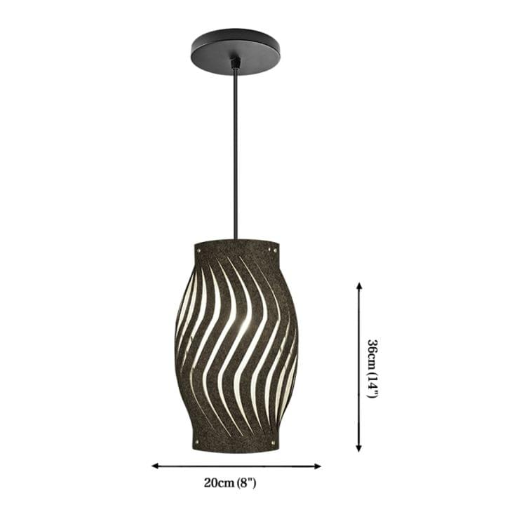 LAMPZ00E A-05A E14 / E27 Concise Style Curved Stripes Non-woven Fabric Lamp Shade, Not Included Light Bulb, Cable and Lamp Base