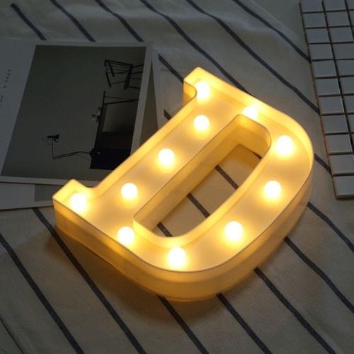 Alphabet D English Letter Shape Decorative Light