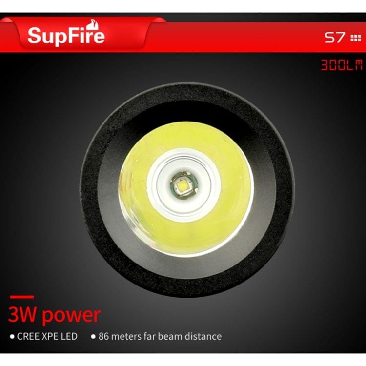 SupFire S7 CREE XPE 3W Water Resistant Strong LED Flashlight
