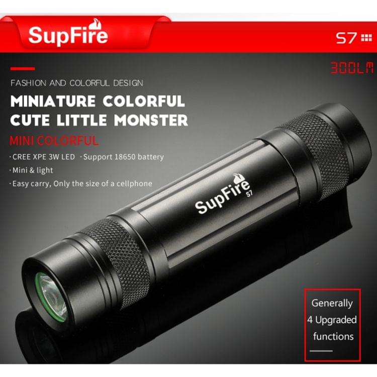 SupFire S7 CREE XPE 3W Water Resistant Strong LED Flashlight