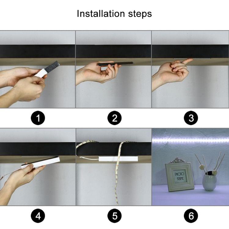 1m PIR Human Body Motion Sensor LED Strip Lamp