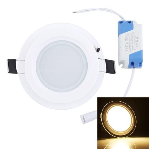 6W 10cm Round Glass Panel Light Lamp with LED Driver