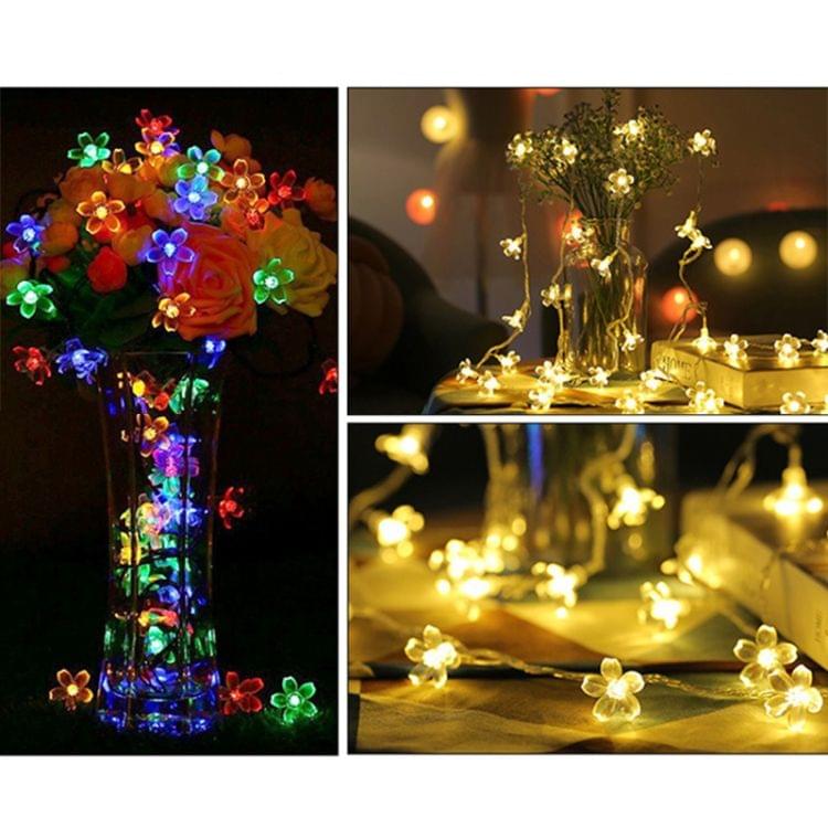 5m 50 LEDs Cherry Blossom  Holiday Decorative Light, Battery Powered (Colorful Light)