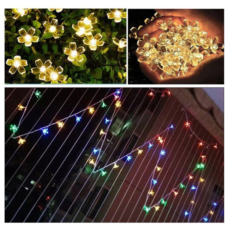 5m 50 LEDs Cherry Blossom  Holiday Decorative Light, Battery Powered (Colorful Light)