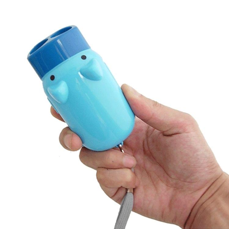 3 PCS Hand Press Powered Cartoon Pig Shaped Flashlight