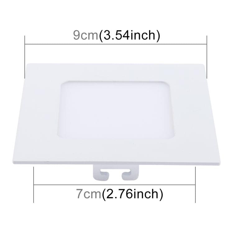 3W Natural White Light 8.5cm Square Panel Light Lamp with LED Driver