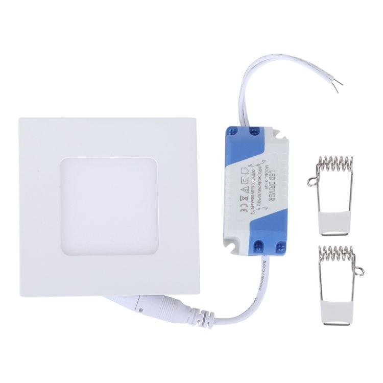 3W Natural White Light 8.5cm Square Panel Light Lamp with LED Driver