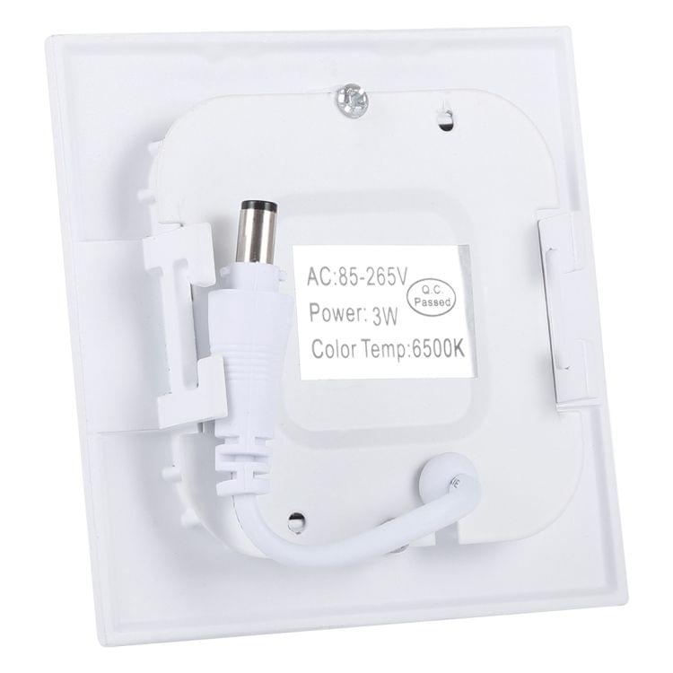 3W Natural White Light 8.5cm Square Panel Light Lamp with LED Driver