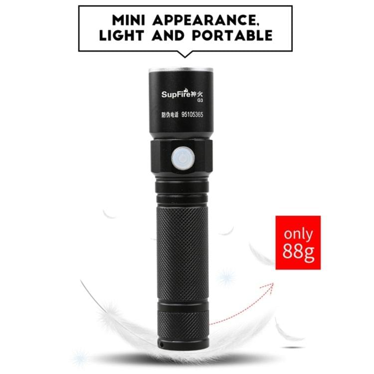 SupFire G3 5W Jingrui XF2 Water Resistant Strong LED Flashlight