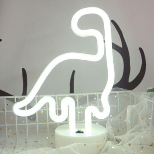Dinosaur Shape Romantic Neon LED Holiday Light with Holder