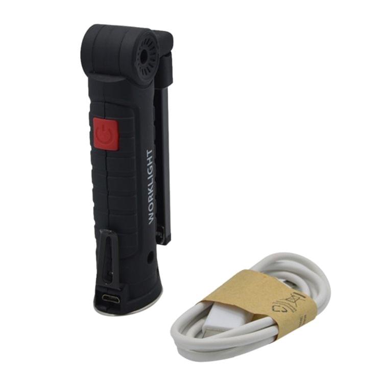 Handheld Movable Work Lights USB Charging Multi-functional and Folding Emergency Lights, Body Color:Black, size:11 x3.6cm