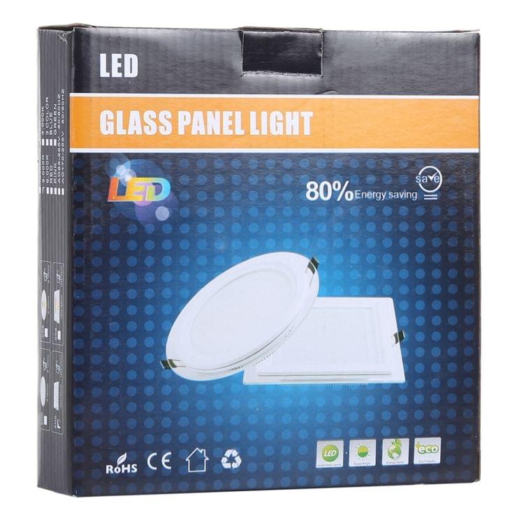 12W 16cm Square Glass Panel Light Lamp with LED Driver