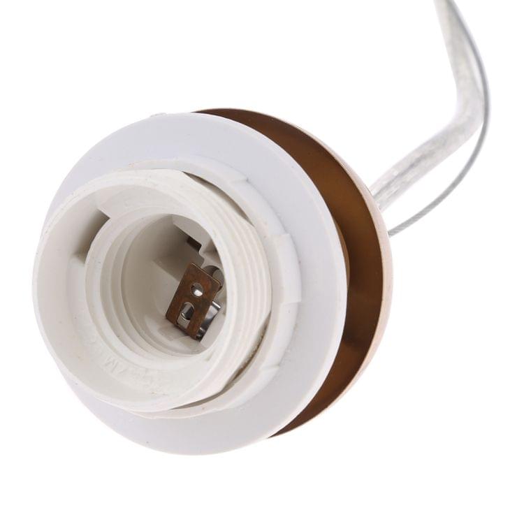 E27 Lamp Holder Plating Mirror DIY Ceiling Chandelier Light Bulbs Screw Base Socket, Cable Length: 50cm (Gold)