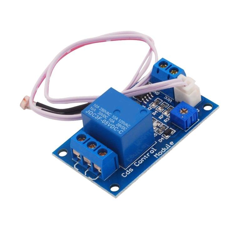 LDTR-WG0225 DC12V Photosensitive Resistor Module Light Control Switch Photosensitive Relay Power Module with Probe Cable,  Automatic Control Brightness with Reverse Connection Protection Function (Blue)