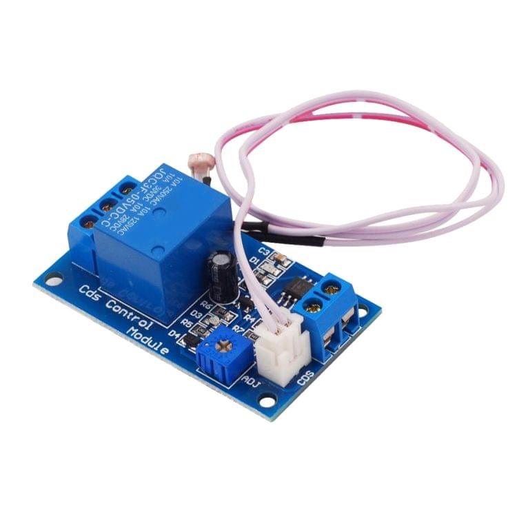 LDTR-WG0225 DC12V Photosensitive Resistor Module Light Control Switch Photosensitive Relay Power Module with Probe Cable,  Automatic Control Brightness with Reverse Connection Protection Function (Blue)