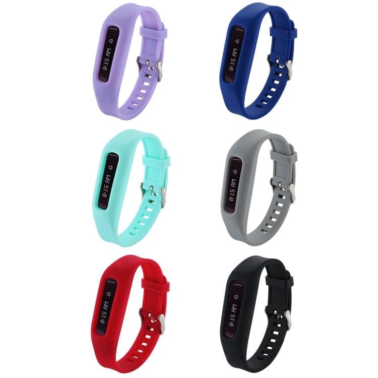 For Fitbit One Smart Watch Silicone Watchband, Length: about 24.2cm (Dark Blue)