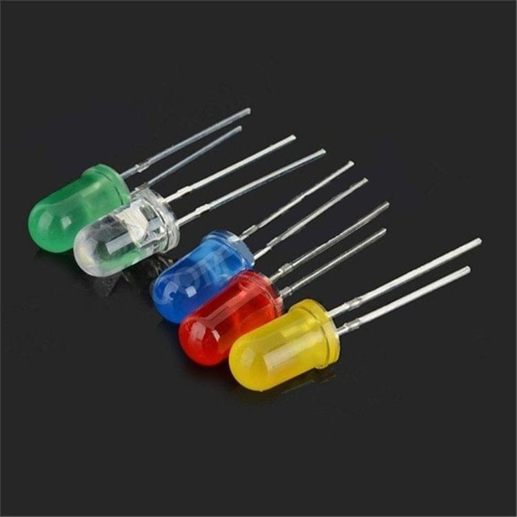 130PCS 5MM RGB 3-color LED Diodes Light-emitting DIY Electronic Component