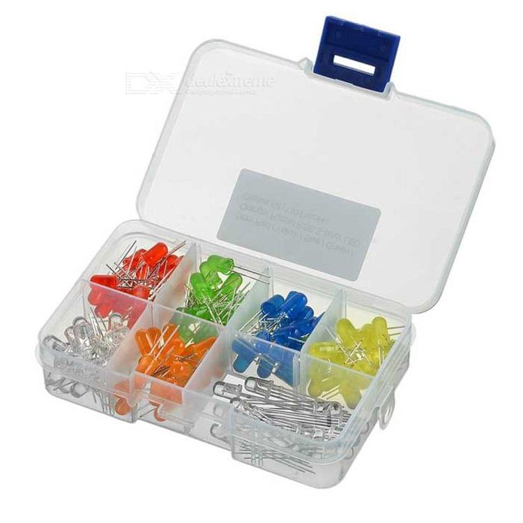130PCS 5MM RGB 3-color LED Diodes Light-emitting DIY Electronic Component