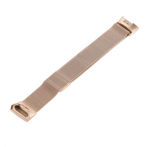 Metal Wrist Strap Watch Band for Fitbit Charge 3 (Gold)