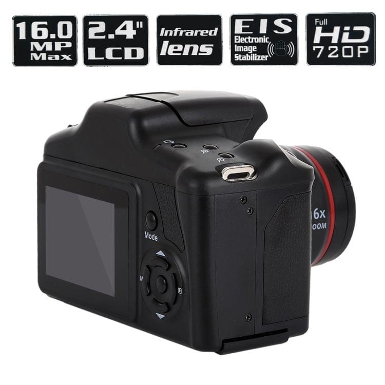 16.0 Mega Pixel HD DV SLR Camera, 2.4 inch LCD, Full HD 720P Recording, Infrared Lens, EIS