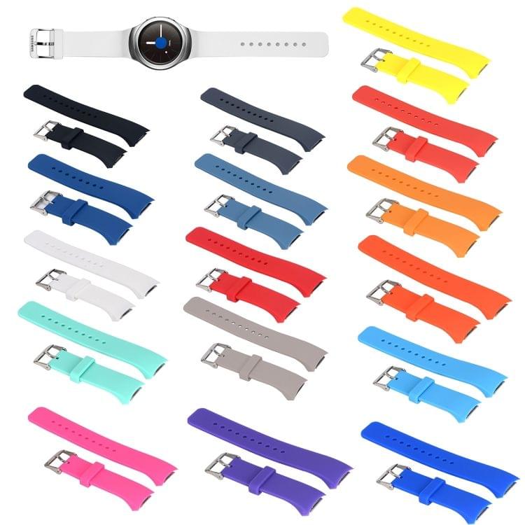 Solid Color Wrist Strap Watch Band for Galaxy Gear S2 R720 (Dark Blue)