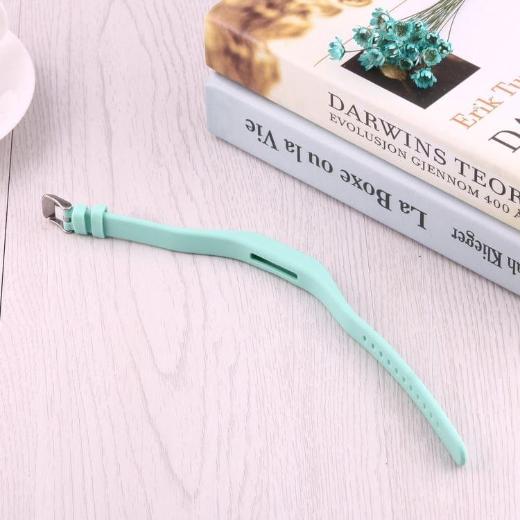 For Fitbit  Flex 2 Bracelet Watch Oblique Texture Silicone Watchband, Full Length: 25cm (Green)