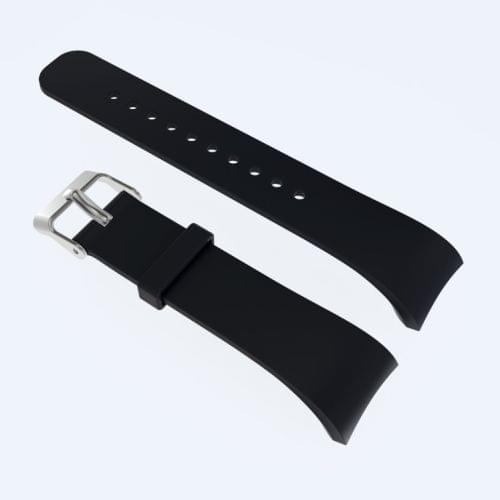 Solid Color Leather Wrist Strap Watch Band for Galaxy Gear Fit2 R360 (Black)